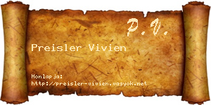 Preisler Vivien névjegykártya
